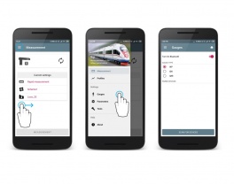 Aplikacja mobilna Android do pomiaru parametrów kolejowych zestawów kołowych i gromadzenia danych kontrolnych na całym świecie